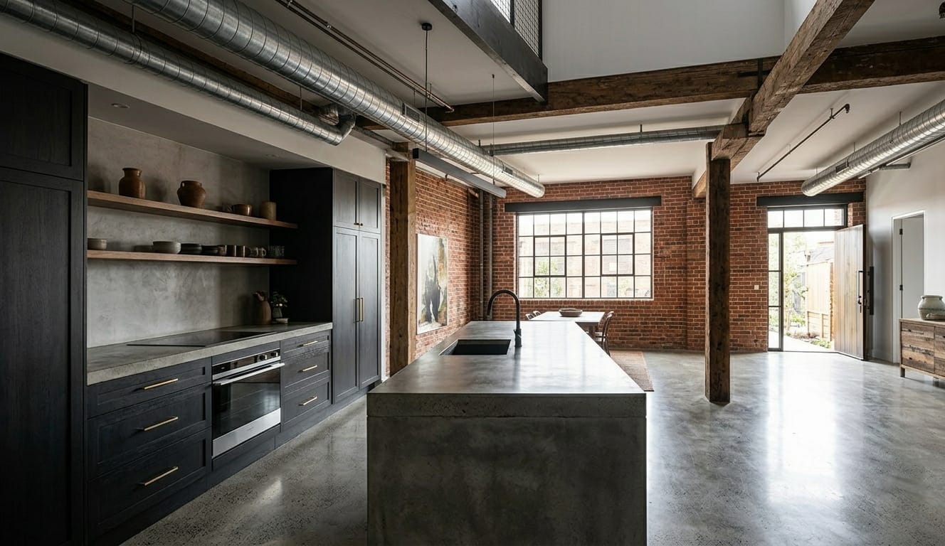 The Industrial Loft living room